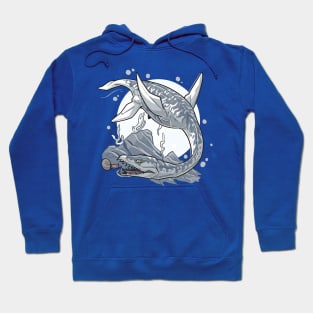 Submarine Encounter: Plesiosaur and Nautilus Hoodie